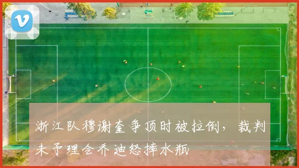 浙江队穆谢奎争顶时被拉倒，裁判未予理会乔迪怒摔水瓶